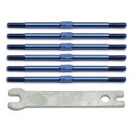 FT Blue Titanium Turnbuckle Kit, RC10GT/T2/T3