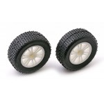 Narrow Spoked Wheel, white, mounted