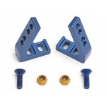 FT Angled Servo Mounts, blue aluminum