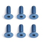 FT 4-40 X 5/16 Flat Head Socket Screw, blue aluminum