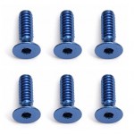 FT 4-40 X 3/8 FHSScrew, blue aluminum