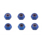 FT 4-40 Aluminum Locknut, blue anodized