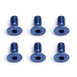 FT 4-40 X 1/4 Blue Aluminum Flat Head Socket Screw