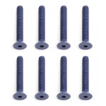 FT 4-40x3/4 Flat Head Cap Screw, blue alum