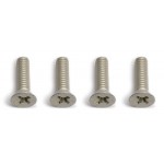 FT 8-32 x 5/8 Flat Head Screw, blue aluminum