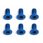 FT Screws, M3 x 6 FHCS, Blue Aluminum