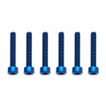 Screws, M3 x 20 SHCS, blue aluminum