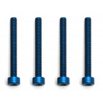 Screws, M3 x 27 SHCS, blue aluminum