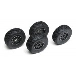 KMC Wheels, black, with black beadguards