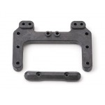 FT Rear Chassis Brace, Front Hinge Pin Brace, carbon