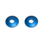 Rear Axle Wheel Spacers, blue aluminum