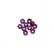 3 mm. ALU. NYLON LOCK NUTS PURPLE (10pcs.)