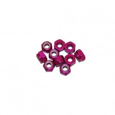 3 mm. ALU. NYLON LOCK NUTS PINK (10pcs.)