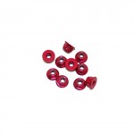 4 mm. ALU. FLANGED NYLON NUT RED (10pcs.)