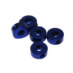 4 mm. ALUMINIUM STOPPERS BLUE (5pcs.)